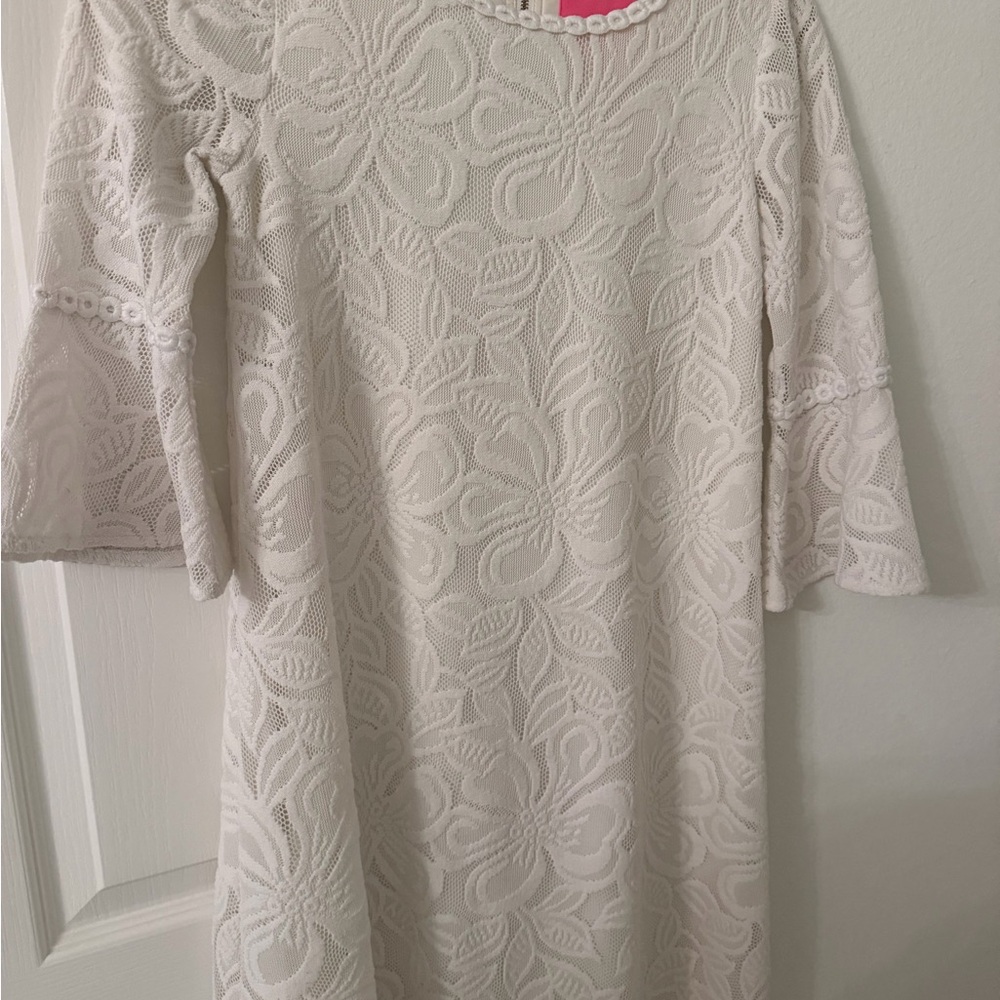Lilly Pulitzer Cream Lace Long Sleeve Dress